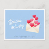 Special delivery Hearts Envelope Valentine's Day ポストカード (正面)