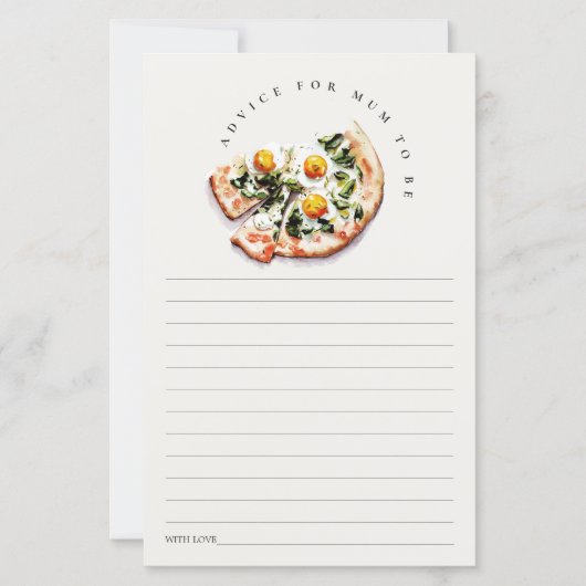 Special Delivery Pizza Advice For Mum Baby Shower (正面)