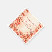 Special Delivery Pizza Baby Shower スタンダードカクテルナプキン (角)