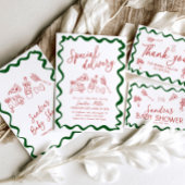 Special Delivery Pizza Baby Shower Italian 招待状