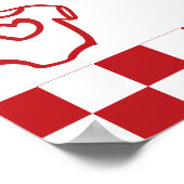 Special Delivery Pizza Baby Shower Welcome ポスター (角)