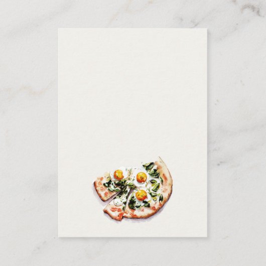 Special Delivery Pizza Books For Baby Shower エンクロージャーカード (裏面)