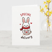 Special Delivery Rabbit Card カード (黄色い花)