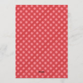 Special Delivery Red Pink Girl Pizza Baby Shower 招待状 (裏面)