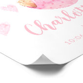 Special Delivery Stork Bunny Rabbit Baby Stats ポスター (角)