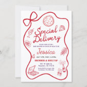 Special Delivery Whimsical Baby Shower Invitation 招待状 (正面)