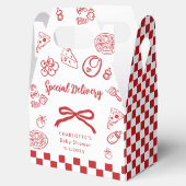 Special delivery Whimsical Bow Baby Shower フェイバーボックス (オープン)