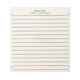 Special Dots Teacher Lined Paper From The Desk Of  ノートパッド