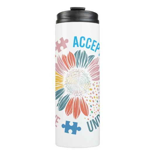 Special Education SPED Teacher Autism Sunflower タンブラー (正面)