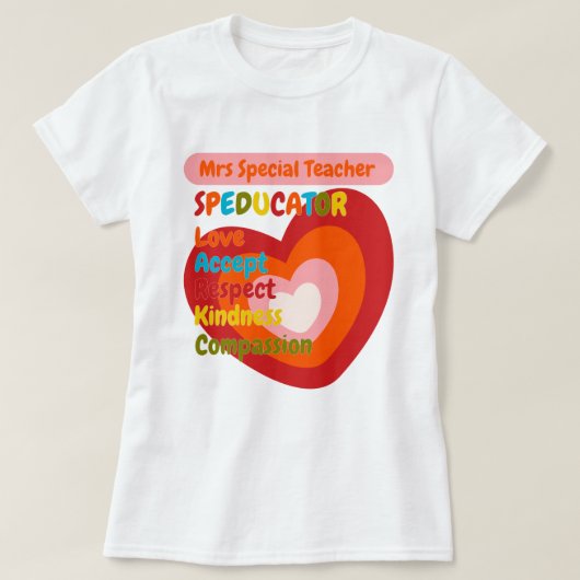 Special Education Teacher SPED Motivational Name Tシャツ (デザイン正面)