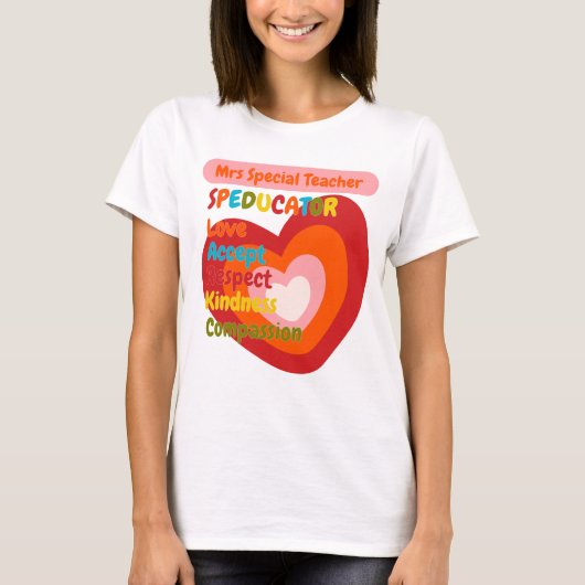 Special Education Teacher SPED Motivational Name Tシャツ (正面)