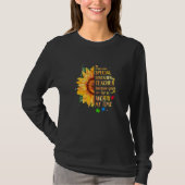 Special Education Teacher Sunflower Autism Awarene Tシャツ (正面)