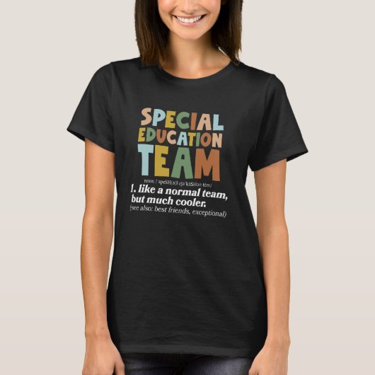 Special Education Team Definition SPED Teacher Ins Tシャツ (正面)