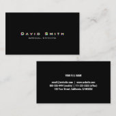 SPECIAL EFFECTS ELEANTE MODERN CLASSIC BLACK 名刺 (正面/裏面)