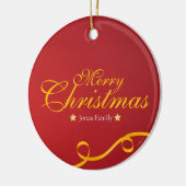 Special Family Christmas Circle Hanging Tag セラミックオーナメント (左)