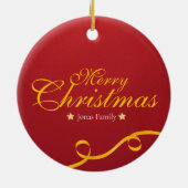 Special Family Christmas Circle Hanging Tag セラミックオーナメント (裏面)