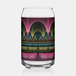 Special Fantasy Pattern Abstract Colorful Fractal ガラス缶