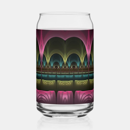 Special Fantasy Pattern Abstract Colorful Fractal ガラス缶 (左)