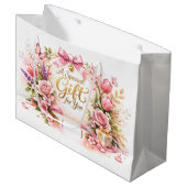 Special Floral Gift Bag for Every Occasion ラージペーパーバッグ (正面アングル)