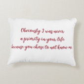 Special Floral Pattern with text アクセントクッション (裏面)