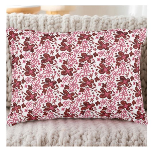 Special Floral Pattern with text アクセントクッション