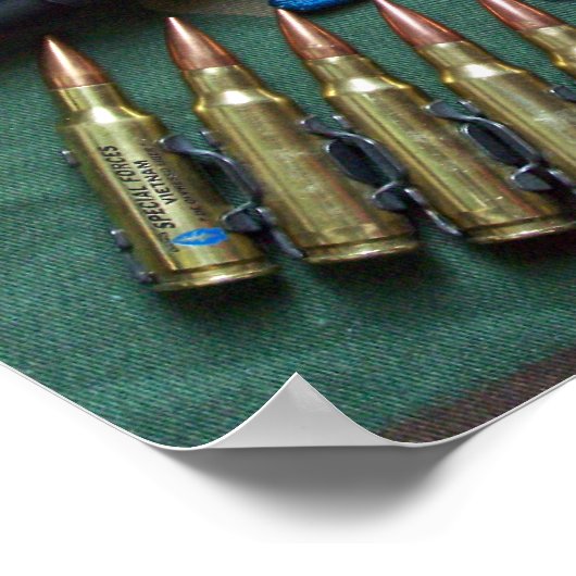 special forces green berets veterans patch Print ポスター (角)