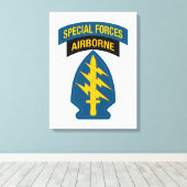 Special Forces insignia Airborne Tab キャンバスプリント (インサイチュ (ウッドフロア))
