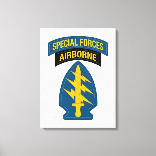 Special Forces insignia Airborne Tab キャンバスプリント (正面)