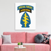Special Forces insignia Airborne Tab キャンバスプリント (インサイチュ (リビング))
