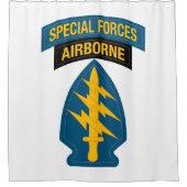 Special Forces insignia Airborne Tab シャワーカーテン (正面)