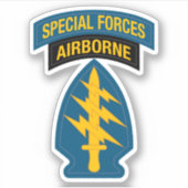 Special Forces insignia Airborne Tab シール (正面)