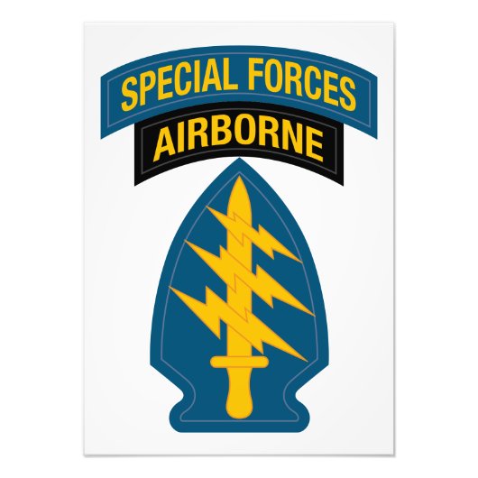 Special Forces insignia Airborne Tab フォトプリント (正面)