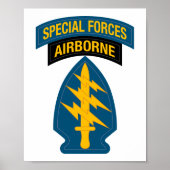 Special Forces insignia Airborne Tab ポスター (正面)