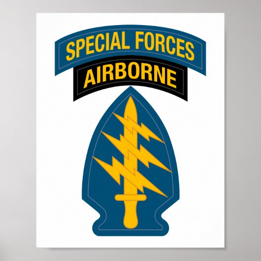 Special Forces insignia Airborne Tab ポスター (正面)
