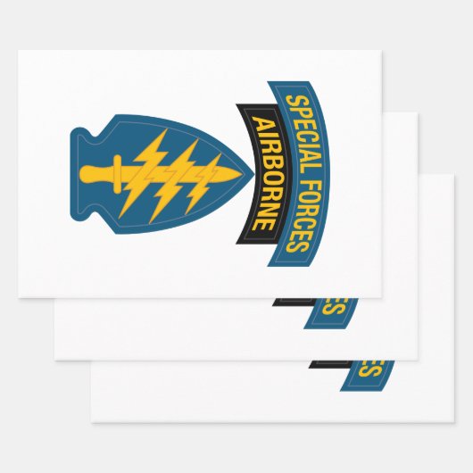 Special Forces insignia Airborne Tab ラッピングペーパーシート (セット)