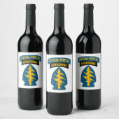 Special Forces insignia Airborne Tab ワインラベル (ボトル)