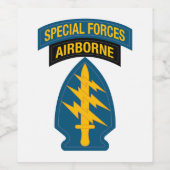 Special Forces insignia Airborne Tab ワインラベル (シングルラベル)