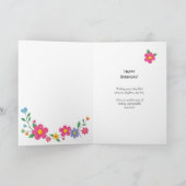 Special Friend Teacup & Flower Birthday カード (内部)