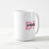 Special gift for female Doctor with pink DR name コーヒーマグカップ (正面右)