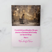 SPECIAL GRANDDAUGHTER CHRISTMAS CARD サンキューカード (内部)