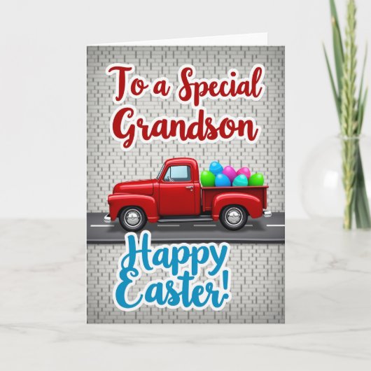 Special Grandson Happy Easter Card カード (正面)