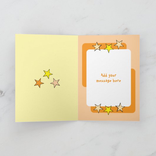 Special grandson name orange birthday カード (内部)