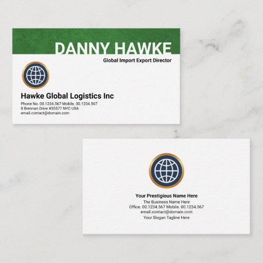 Special Green グランジ Layer CEO、設立者SEO 名刺 (正面/裏面)