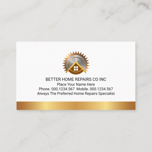 Special Handyman Frame Home Repairs 名刺 (裏面)