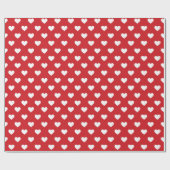 Special Occasion Red And White Heart Patterned ラッピングペーパー (フラット)