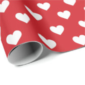 Special Occasion Red And White Heart Patterned ラッピングペーパー (ロールコーナー)