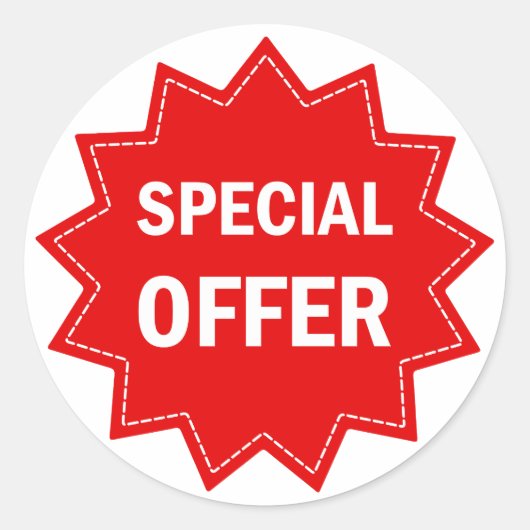 Special Offer Sale ラウンドシール (正面)