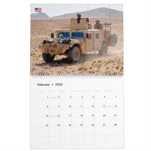 SPECIAL OPS – 米国特殊運転車 カレンダー (2月 2026)