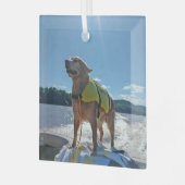 Special Order Carol B Golden Retriever  ガラスオーナメント (正面左)