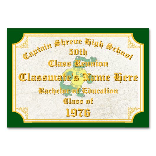 Special Order, Class of 1976 50th Certificate, テーブルナンバー (正面)
